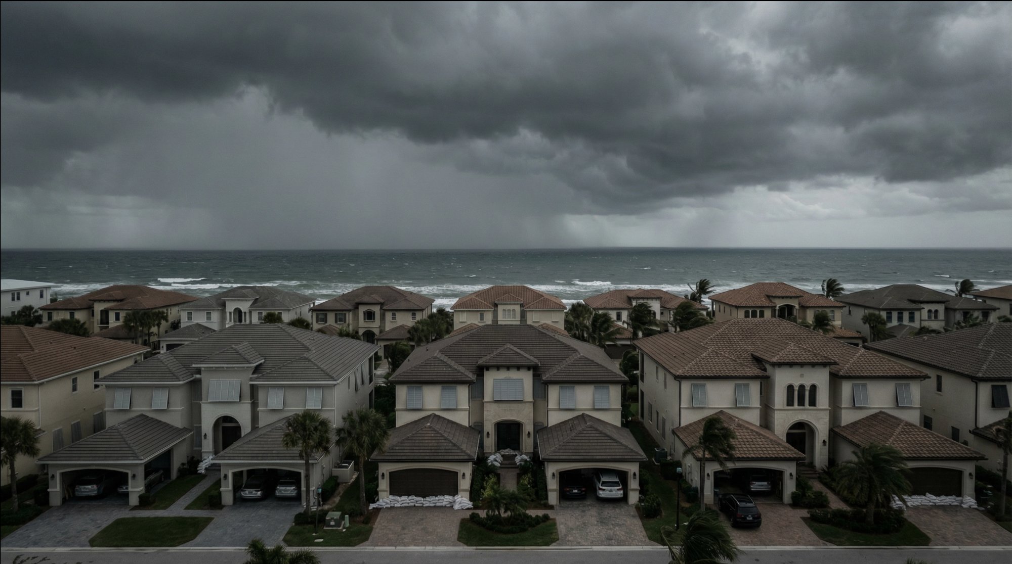 Storm approaching Treasure Coast coastal homes